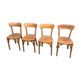 Lot of 4 vintage bistro chairs