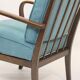 Art Deco curved wood armchair, 1950