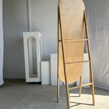 Miroir sur pied en bambou et rotin H:1m80