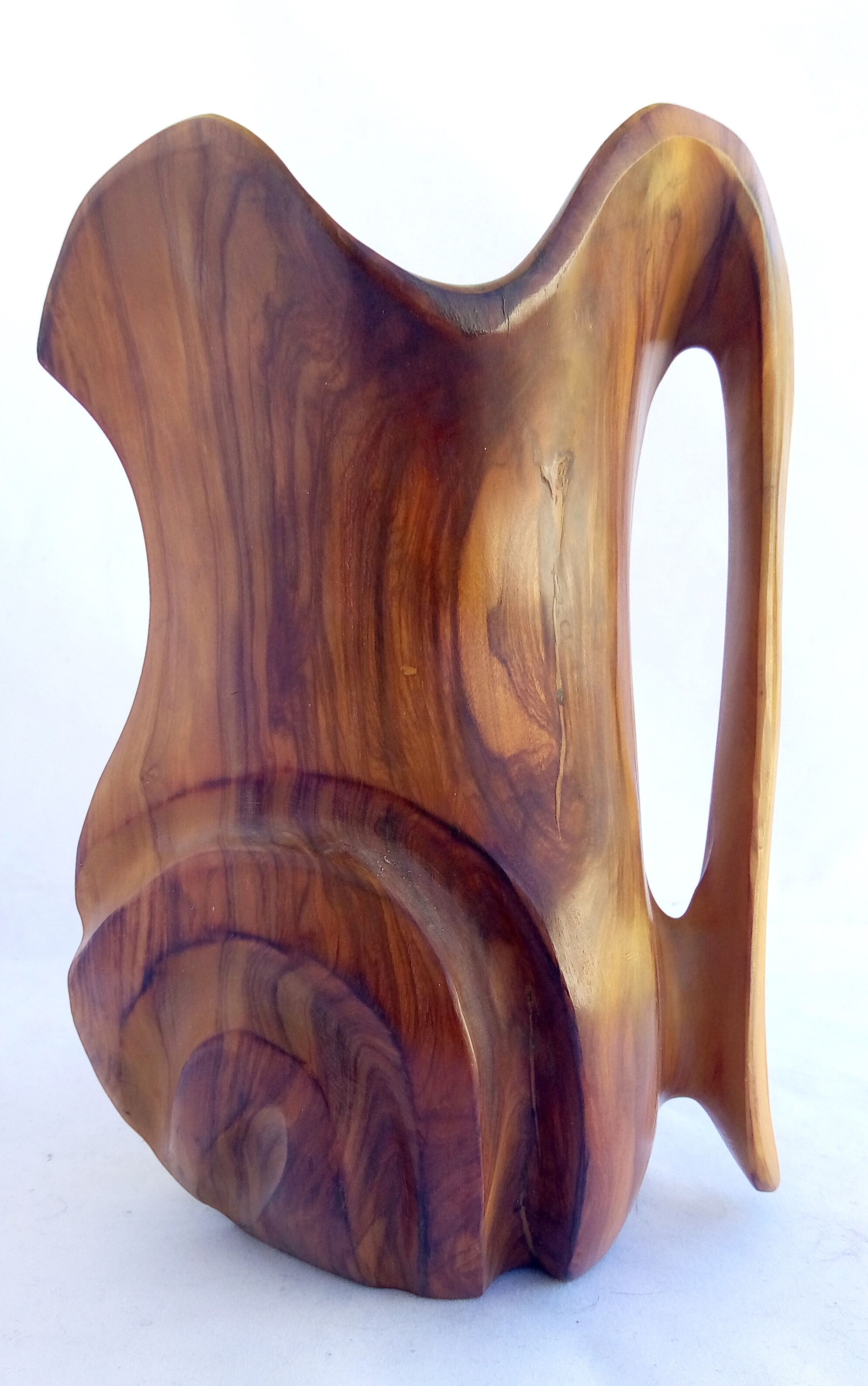 60s olive wood design pitcher