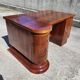 Bureau art deco en noyer 3 tiroirs et une porte