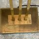 Vintage 80'S halogen floor lamp in gilded brass