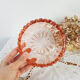 Vintage pink glass ashtray - art deco style ashtray