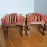 Velvet fabric footrest