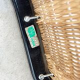 Set of six Cidue rattan dining chairs