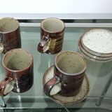 4 stoneware espresso cups