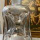 Antique engraved pinched crystal decanter