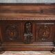 Antique Renaissance-style chest in richly carved solid walnut.