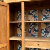 Parisian art deco wardrobe in solid raw oak, removable