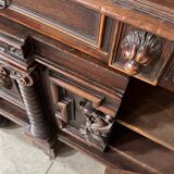 L XIII style oak sideboard
