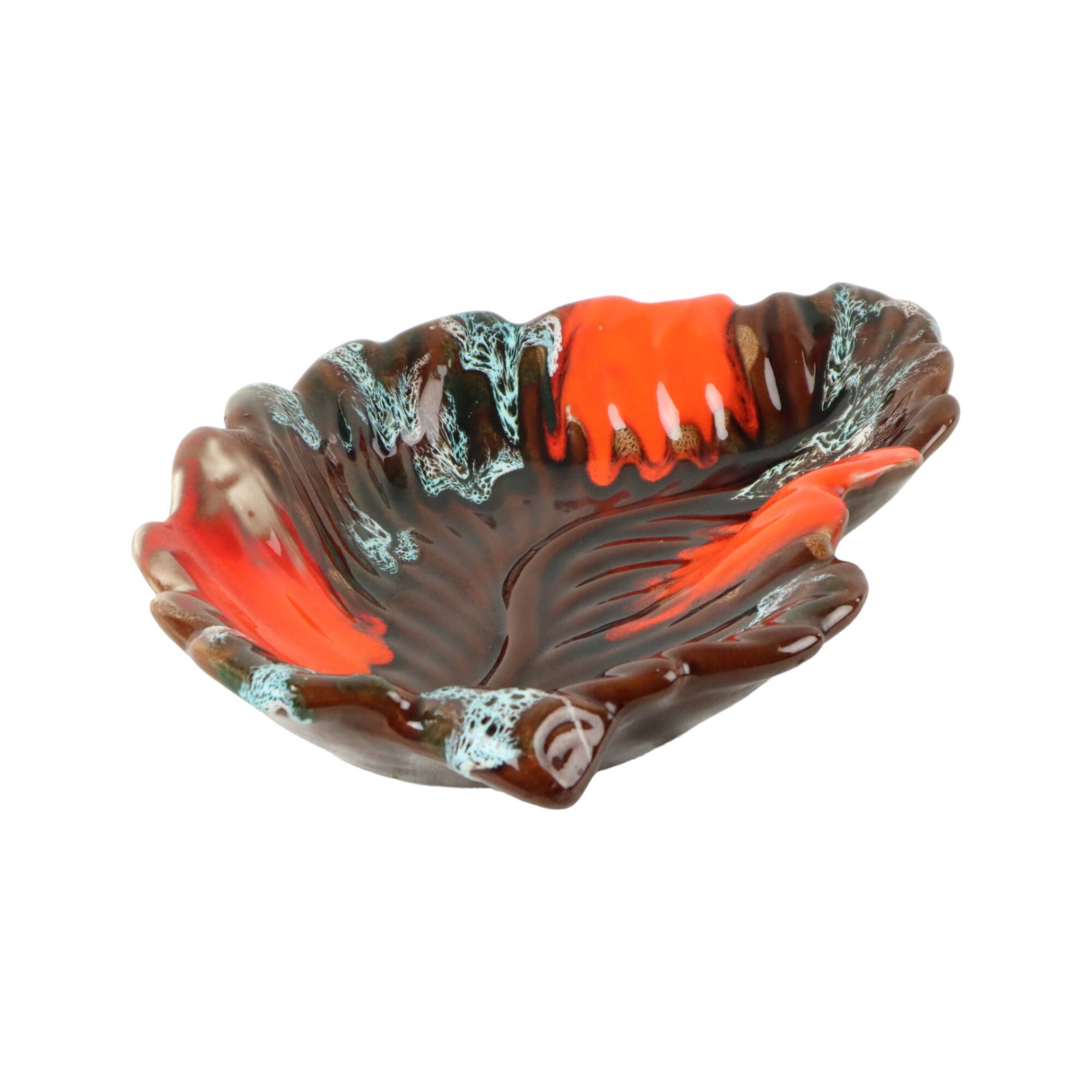 Vintage Fruit Bowl in the Shape of a Leaf Vallauris France