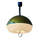 Mid-Century gold glitter suspension - Space Age pendant lamp - metallic moon light fixture