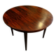 Scandinavian extendable round table in Rio rosewood, 1970s
