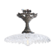 Ceiling lamp suspension crystal and bronze lamp luminaire glass flower
