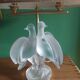 Crystal lamp Lalique with two doves model Ariane