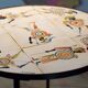 Circular coffee table decorated with warriors - 1960 Roger Capron