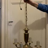 Lustre en bronze poli 4 branches