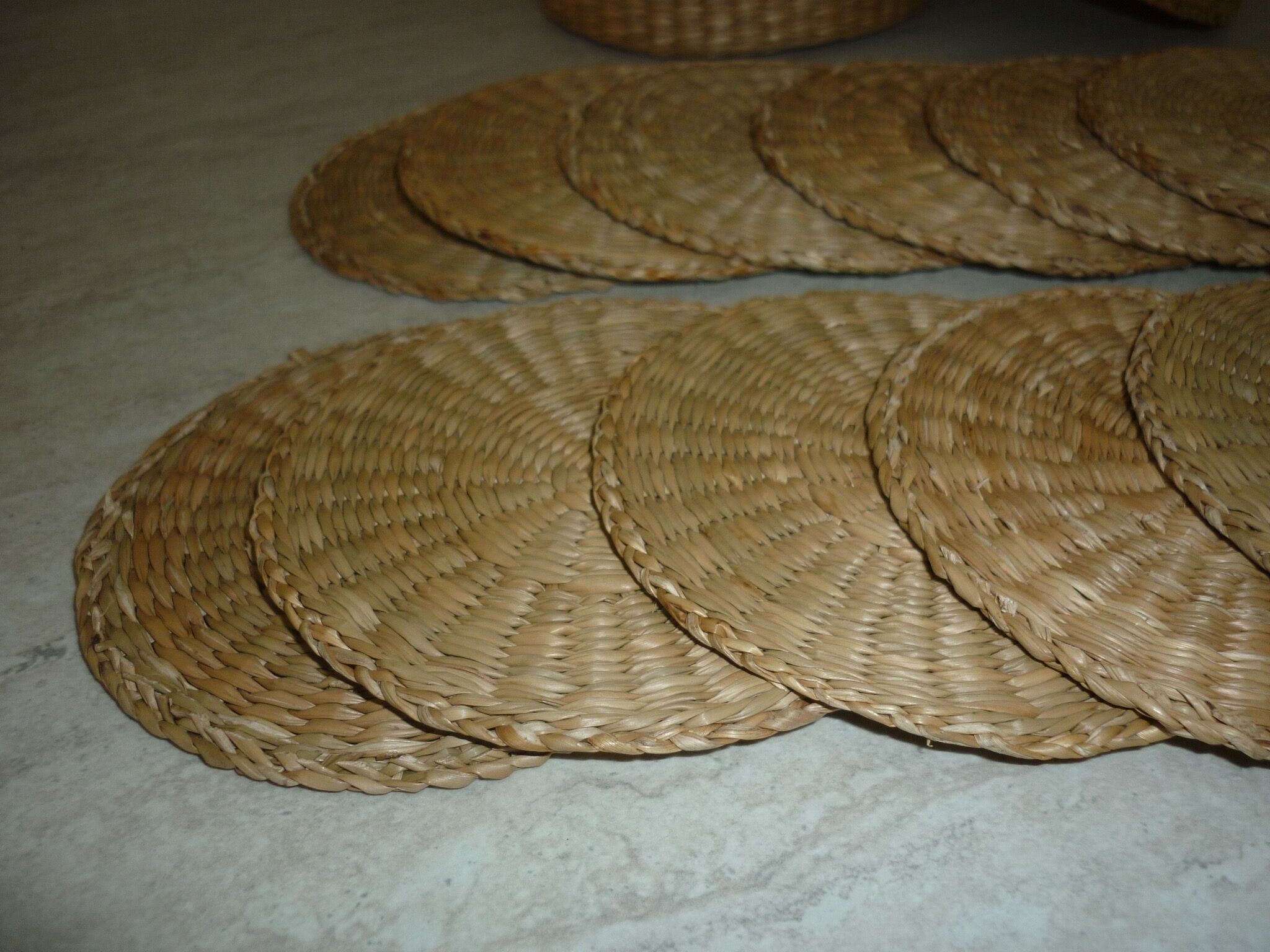 12 coasters in their wicker box