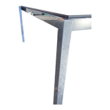 Dining table in unemployment and smoked glass 70'