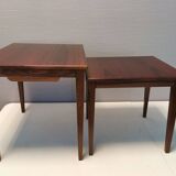 Set of two mid-century side tables in rosewood designed by bent silberg for furniture of denmark.