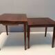 Set of two mid-century side tables in rosewood designed by bent silberg for furniture of denmark.