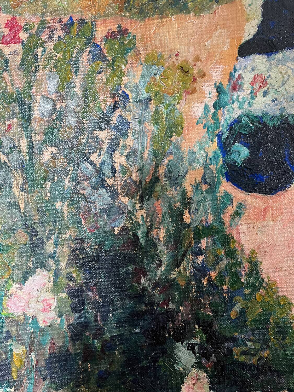 Oil on canvas The Girl with the Watering Can