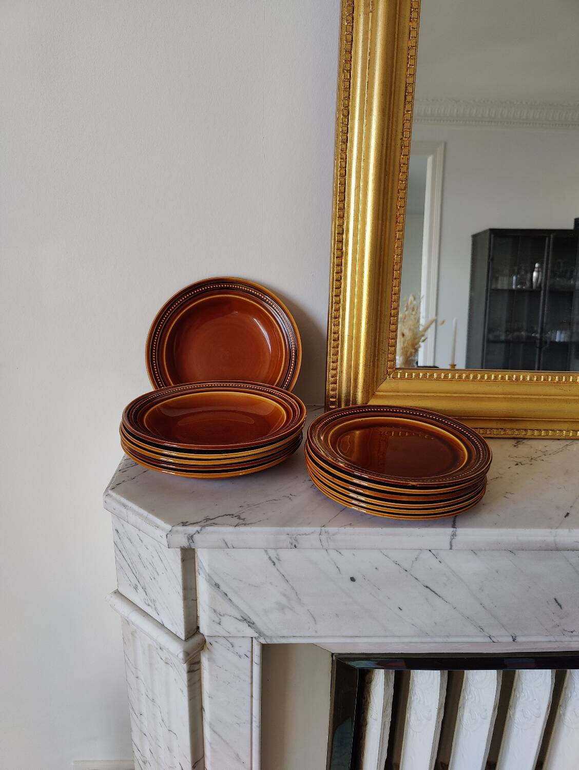 Assiettes marron St Amand