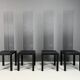 Vintage high back dining chairs, 1980s