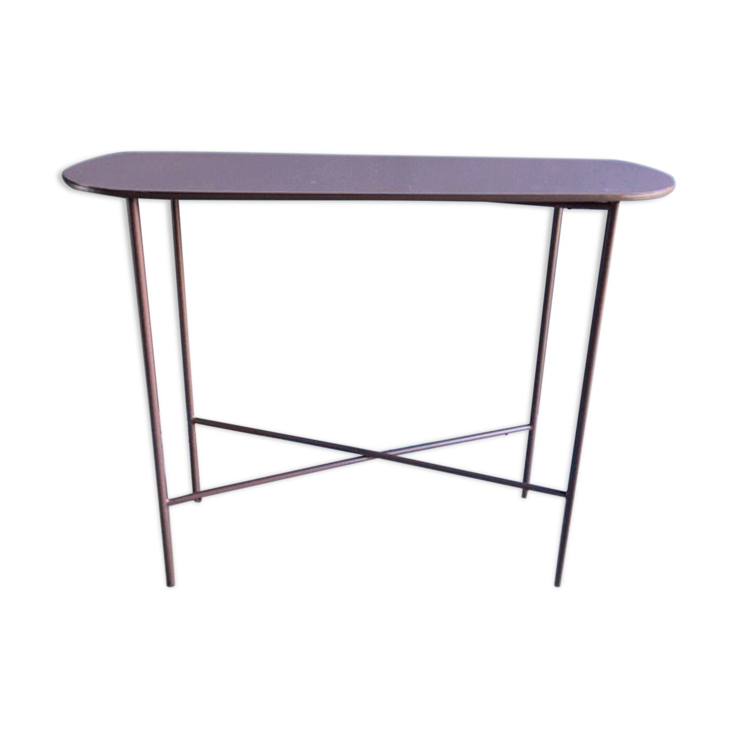 Old pink metal console