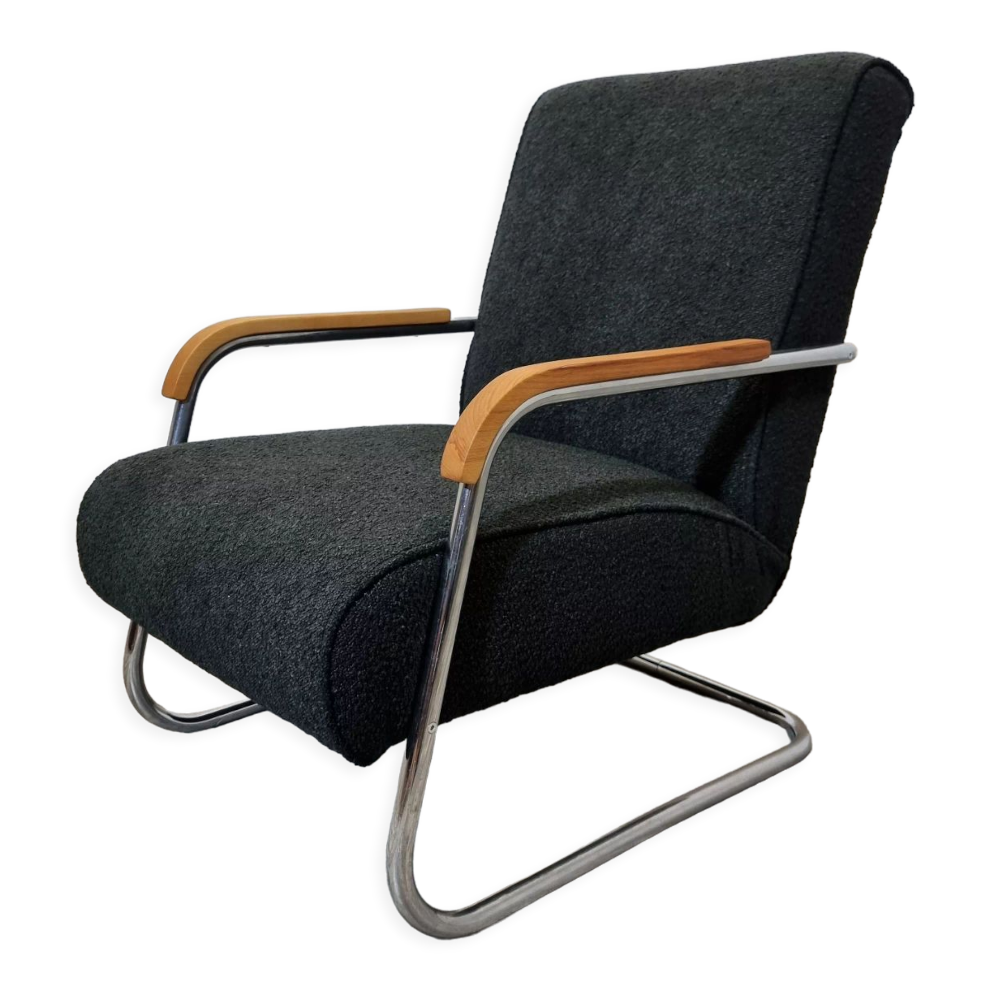 Restored tubular armchair by Anton Lorenz