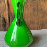 Empoli glass vase/carafe/ewer, 1960s