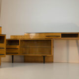 Ensemble modulaire de table, table de nuit et commode par M. Pozar, années 1960