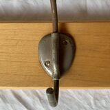 Vintage wooden wall coat rack - 3 hooks