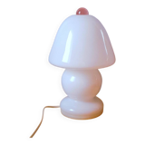 Mushroom lamp in Murano opaline, 1970