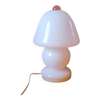 Mushroom lamp in Murano opaline, 1970
