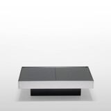 Table basse bar par willy rizzo, cidue, circa 1970