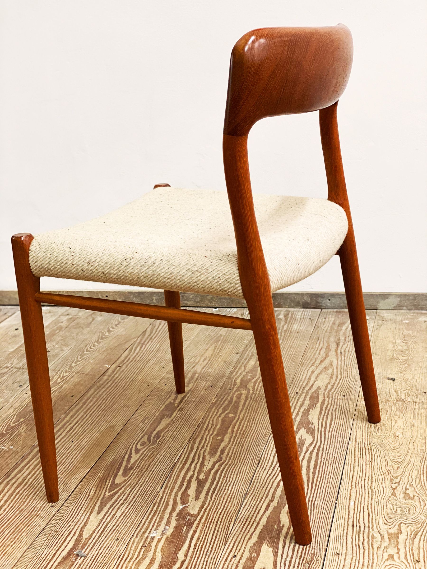 Mid century teak dining chair by Niels O. Møller for J.L. Moller, Model 75,Denmark, 1950s
