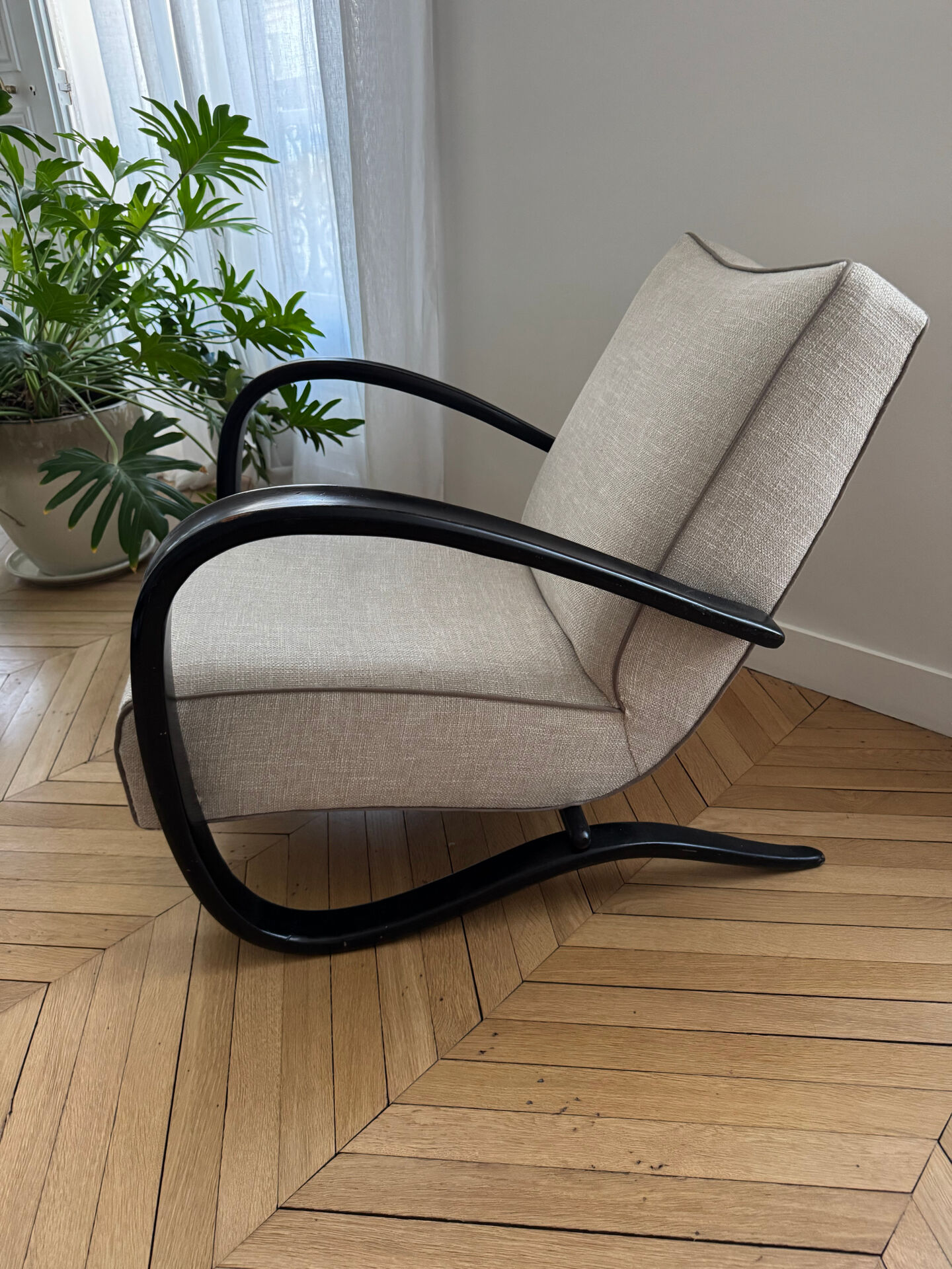 2 Armchairs Model H 269 by Jindrich Halabala, 1930-40s