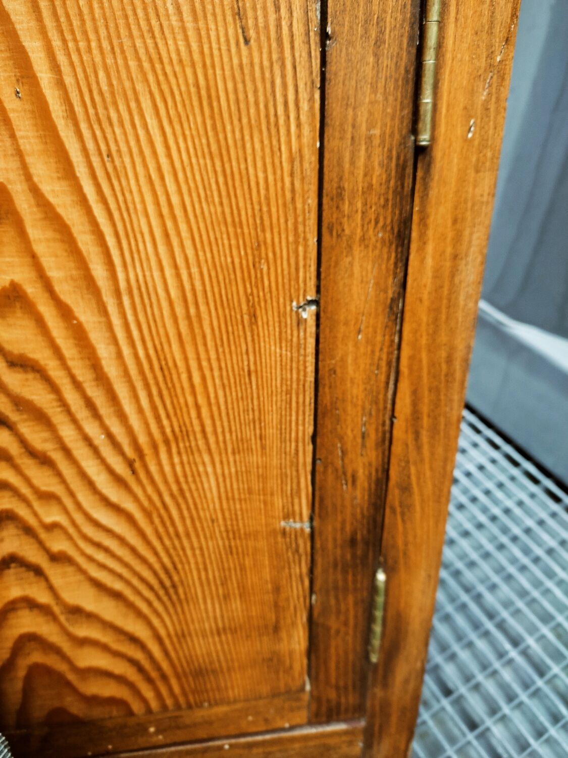 Solid oak country jam cupboard