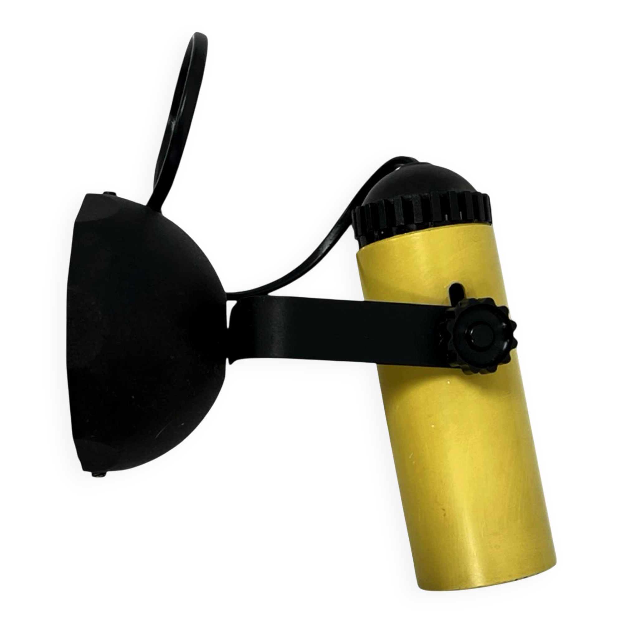 Yellow lamp, wall lamp POLAM PIŁA Type 12, Poland 1970s.