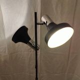 Floor lamp with 3 chrome and black spotlights dlg Cosack and Hustadt leuchten