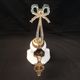 Louis XVI Style Wall light Ribbon Knot Model. Laiton and tulip globe opaline- 1950