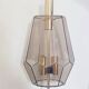 Limburg Glashutte smoked glass and brass hanging