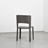 Set of four leather chairs for Cidue, circa 1970
