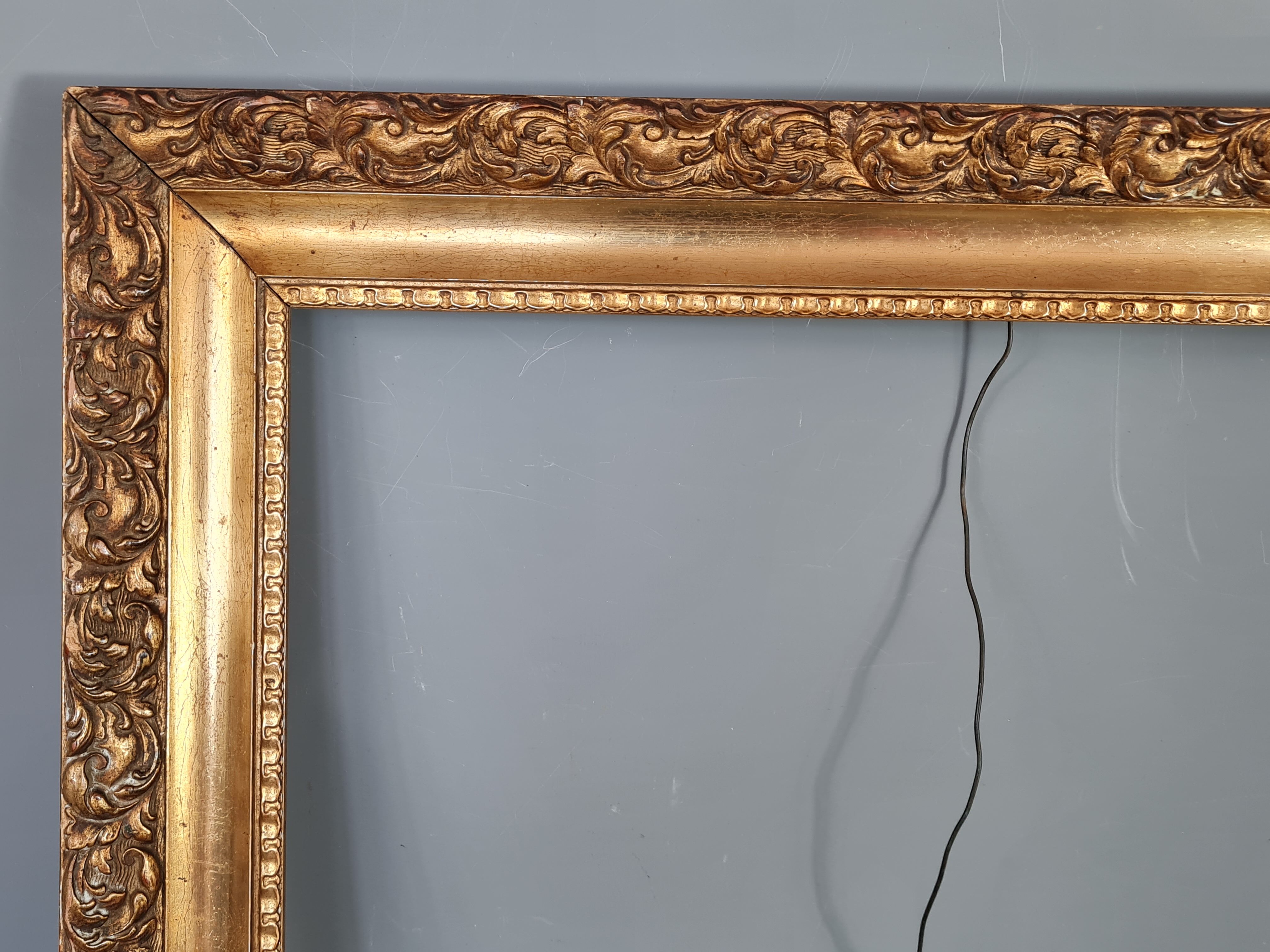 Old frame wood stucco gilding original 73x60 cm, foliage 61.3x48.8cm SB