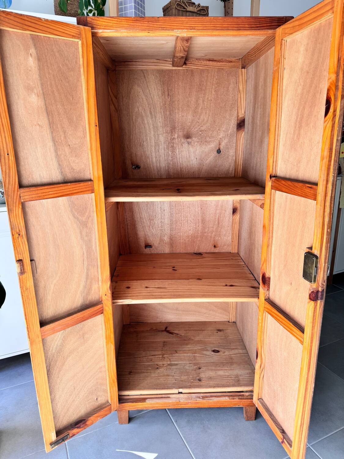 Vintage old pantry cupboard - jam cupboard - bonnetière - furniture