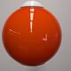 Orange opaline ball pendant, France circa 1970.