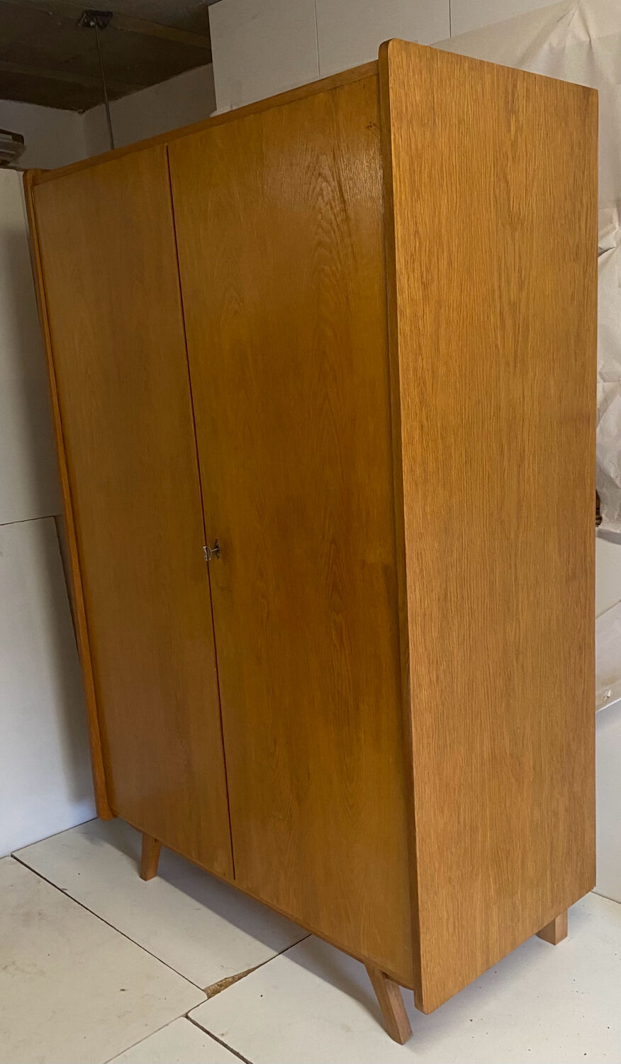 Vintage wardrobe with compass feet