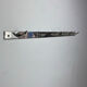 Stainless steel butcher's hook, known as a "wolf tooth bar."