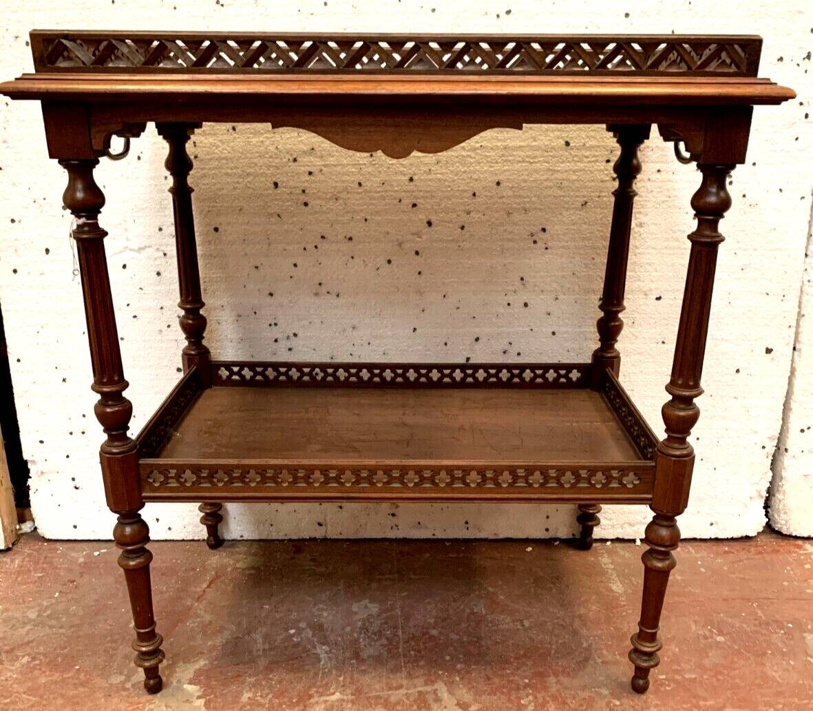 Louis XVI style serving table in carved walnut 20th century Console Tray